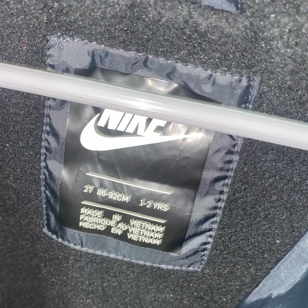 Nike Toddler Boys Hooded Fleece Lined Jacket Black Size 2T
